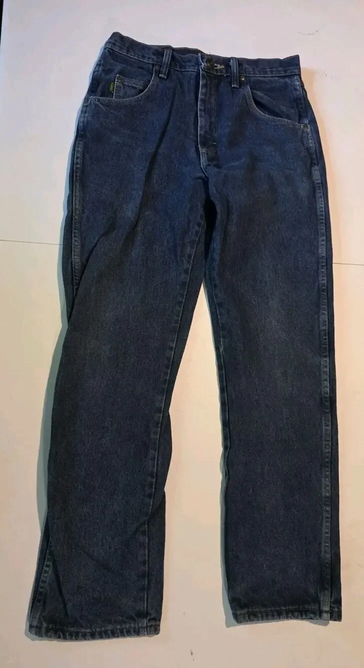 Cabelas Mens Jeans Fleece Lined Blue 30x32 Workwear